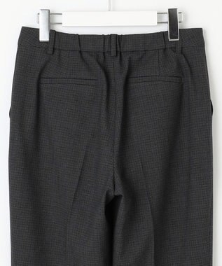 J.PRESS LADIES 【洗える】T/Rアルガンシルク チェック テーパード パンツ ライトグレー系3