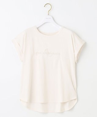 ANY SIS エンボスロゴ Tシャツ アイボリー