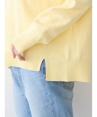 AMERICAN HOLIC 前振りニットプルオーバー Light Yellow