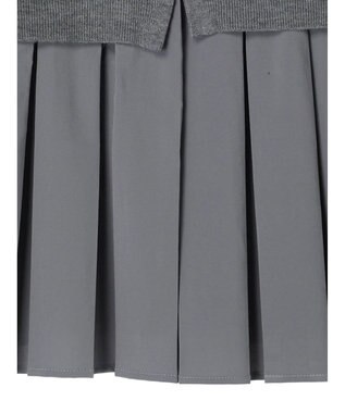 earth music&ecology プリーツドッキングカーディガン Gray