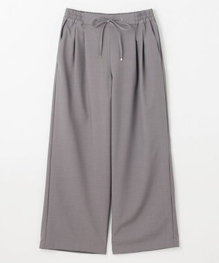 ANY 【ウエストゴム】イージーケアライトストレッチワイドパンツ チャコール