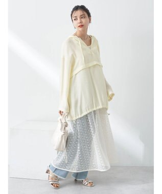 earth music&ecology シアーアノラック Light Yellow