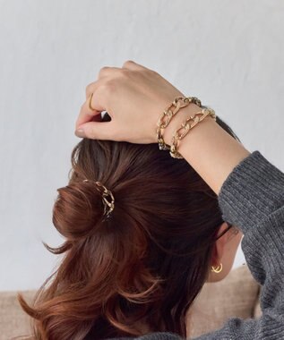 Phoebe 2wayツイストメタルヘアブレス　グレー グレー