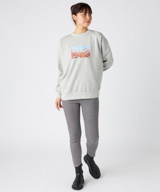 OP／FILA 【ocean pacific】Daily Cozy/あったか裏起毛フォトプリントスウェット 杢グレー