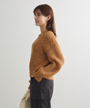 Green Parks ｍｉｘラメショートニットプルオーバー Orange