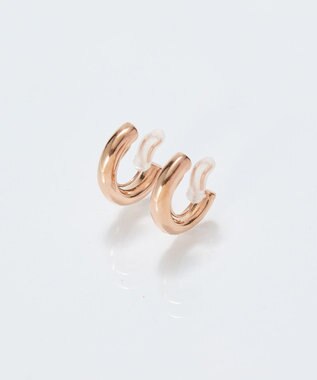 Phoebe 【痛くないシリーズ/金属アレルギー対応】ミニマルストレートフープライトフィットイヤリング　シャンパンゴールド シャンパンゴールド