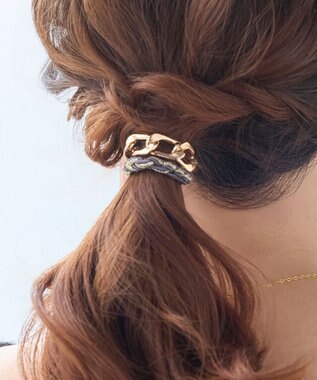 Phoebe 2wayツイストメタルヘアブレス　グレー グレー