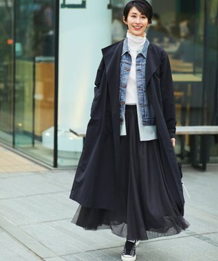 23区 【WEB限定/洗える】エアリーチュール スカート グレー系