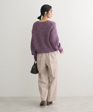 Green Parks ｍｉｘラメショートニットプルオーバー Purple