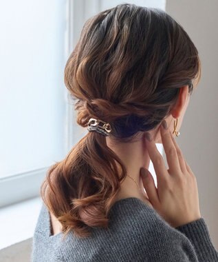 Phoebe 2wayツイストメタルヘアブレス　グレー グレー