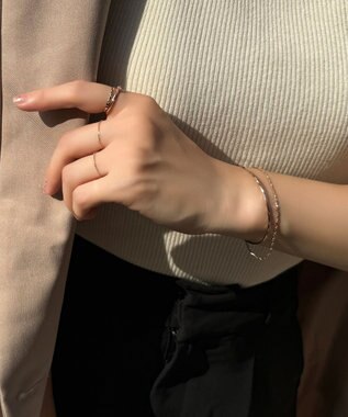 Phoebe 【K10RG】カットボールチェーンリング　ローズゴールド/BOXつき　3号/7号/11号/13号 ローズゴールド