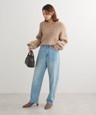 Green Parks ｍｉｘラメショートニットプルオーバー Beige