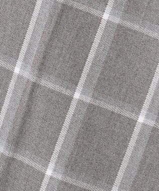 ANY 【洗濯機可/ストレッチ/ウエストゴム/裏起毛】マルチファンクションストレッチチェックテーパードパンツ グレーチェック