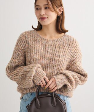 Green Parks ｍｉｘラメショートニットプルオーバー Beige