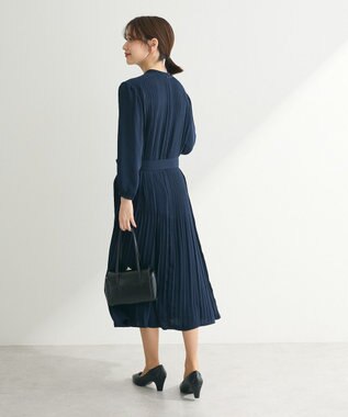 Green Parks ef-de プリーツワンピース Dark Navy