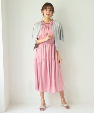 Feroux 【接触冷感・UVカット】ハーフスリーブ カーディガン スカイブルー系