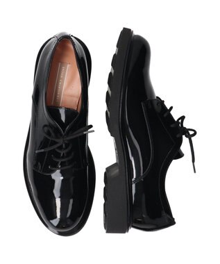 INTER-CHAUSSURES 【INTER-CHAUSSURES】ラウンドトウレザーダービーシューズ ブラック