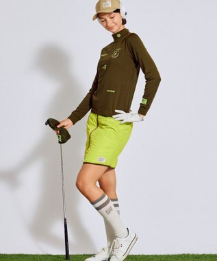 PW CIRCULUS 【WOMEN】キルティング中綿リバーシブルスカート  ゴルフウェア レディース カーキ系