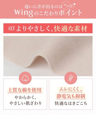 Wing ショーツ やさしい肌あたり ズレ上がりにくい しめつけにくい 【綿の贅沢 フラットショーツ】 はきこみ丈ふかめ 3Lまで対応 大きいサイズ EC3100 ウイング／ワコール シェルベージュ