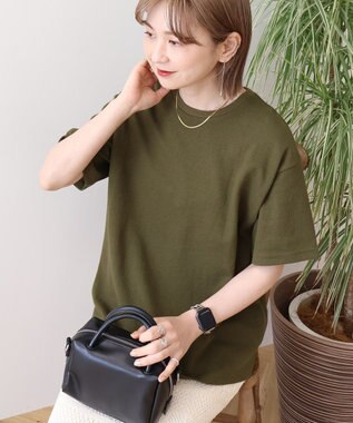 AMERICAN HOLIC ワッフル半袖プルオーバー Khaki