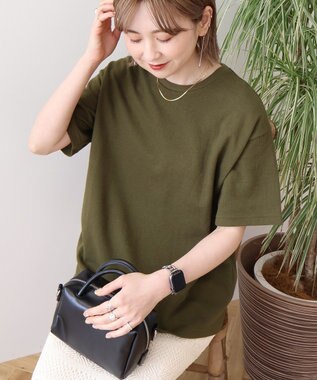 AMERICAN HOLIC ワッフル半袖プルオーバー Khaki