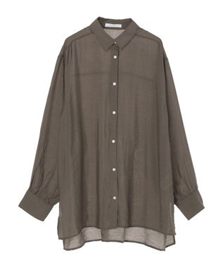 Green Parks レギュラー前後差シアーシャツ Brown