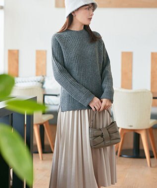 Tiaclasse 【新色追加】スエードポンチプリーツスカート アイボリー