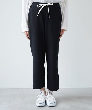 HAAG スマイルコットン SIDE RIB SWEAT PANTS スウェットパンツ ブラック