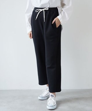 HAAG スマイルコットン SIDE RIB SWEAT PANTS スウェットパンツ ブラック
