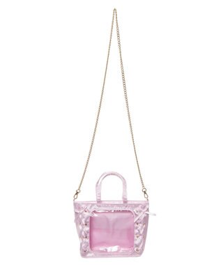 WEGO 【痛バ＆推し活グッズ】レースアップミニぬいショルダー ライトピンク