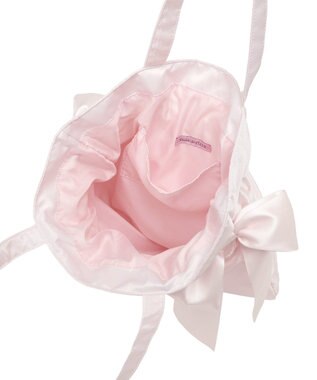 Maison de FLEUR オーガンジーダブルリボンギャザートート Light Pink