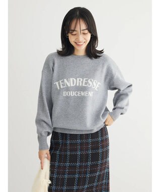 Green Parks もちやわ　ロゴニットプルオーバー Gray Mixture