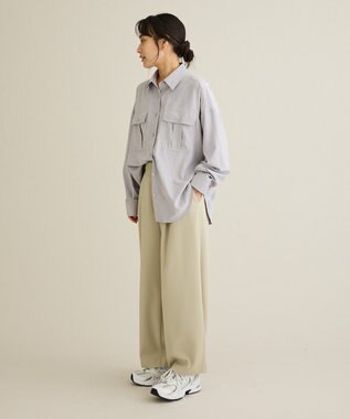 CRAFT STANDARD BOUTIQUE とろみワークシャツ Light Purple