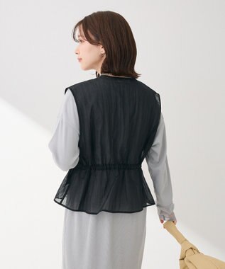 Green Parks ＳＥＴ２点シアーナイロンベスト＋リブワンピース Gray