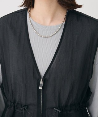 Green Parks ＳＥＴ２点シアーナイロンベスト＋リブワンピース Gray