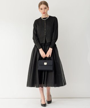 23区 L 【APPLAUDIR】コンパクト ラメカーディガン ブラック系