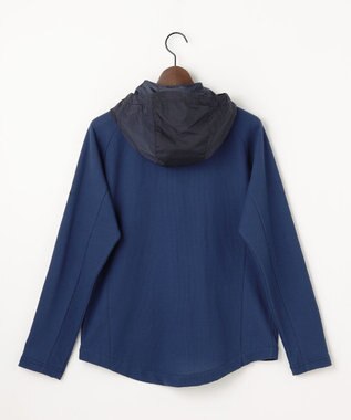 JOSEPH ABBOUD MOUNTAIN 【異素材コンビネーション】グリットワッフルアクティブパーカー ブルー系