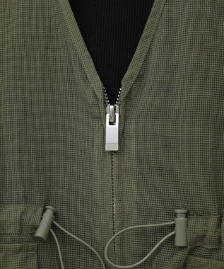 Green Parks ＳＥＴ２点シアーナイロンベスト＋リブワンピース Black