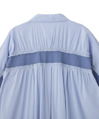 YECCA VECCA リブMIXストライプオーバーシャツ Stripe