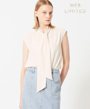 BEIGE， 【WEB＆一部店舗限定】ZEKOLVA / ボウタイブラウス Ecru