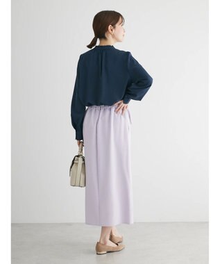 Green Parks 〈選べるきれシル〉Ｉラインロング丈スカート Lavender
