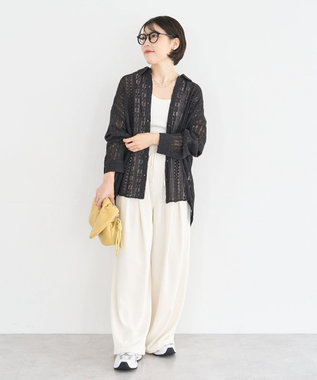 Green Parks 長袖レースシャツ Black