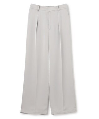 uncrave ライトダブルサテン ワイドパンツ シルバーグレー