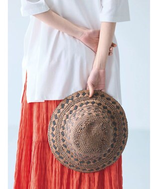 Green Parks ・配色ペーパーハット Brown