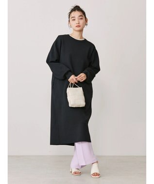 AMERICAN HOLIC エコカルットクルーネックワンピース Black