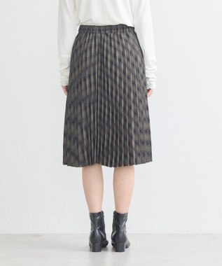 earth music&ecology すきな丈Ｔ／Ｒプリーツスカート Check Brown