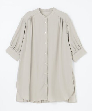 ANY バックプリーツシャツ グレー