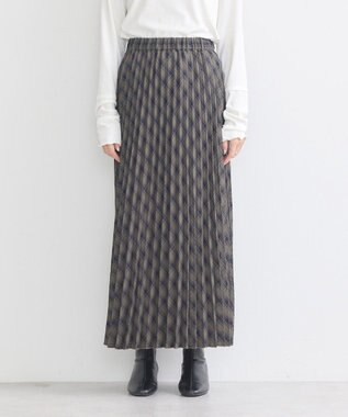 earth music&ecology すきな丈Ｔ／Ｒプリーツスカート Check Brown