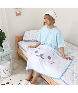 Mother garden しろたん クール ブランケット 《顔ぼん》 70×100cm ひざかけ 白~オフホワイト