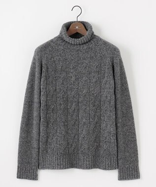 JOSEPH ABBOUD 【インポート素材/ソフトな肌触り/軽量】MOUSSE タートルネックニット グレー系